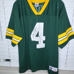 Vintage Brett Favre #4 Green Bay Packers NFL Football Jersey Mens Large Logo 7